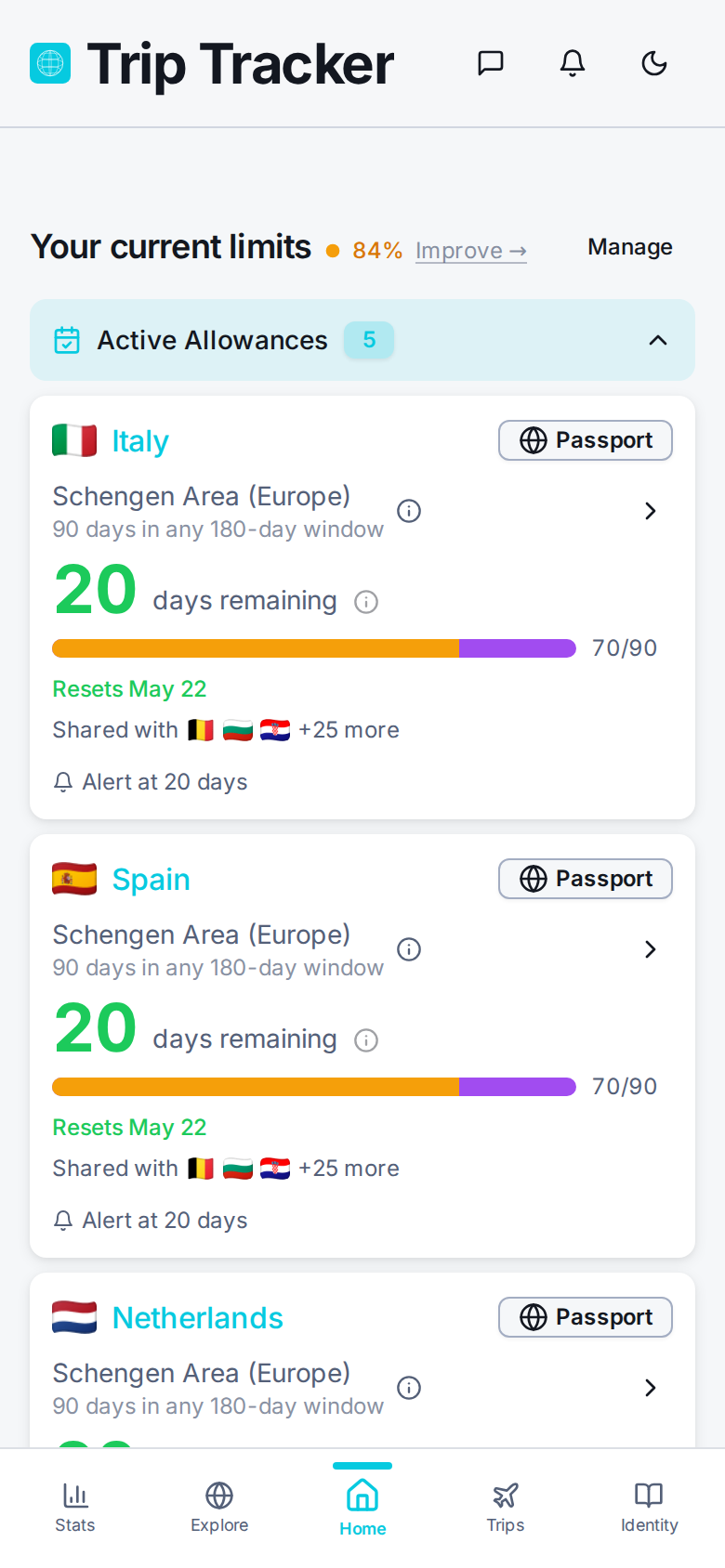 Trip Tracker - International Travel Without the Guesswork.